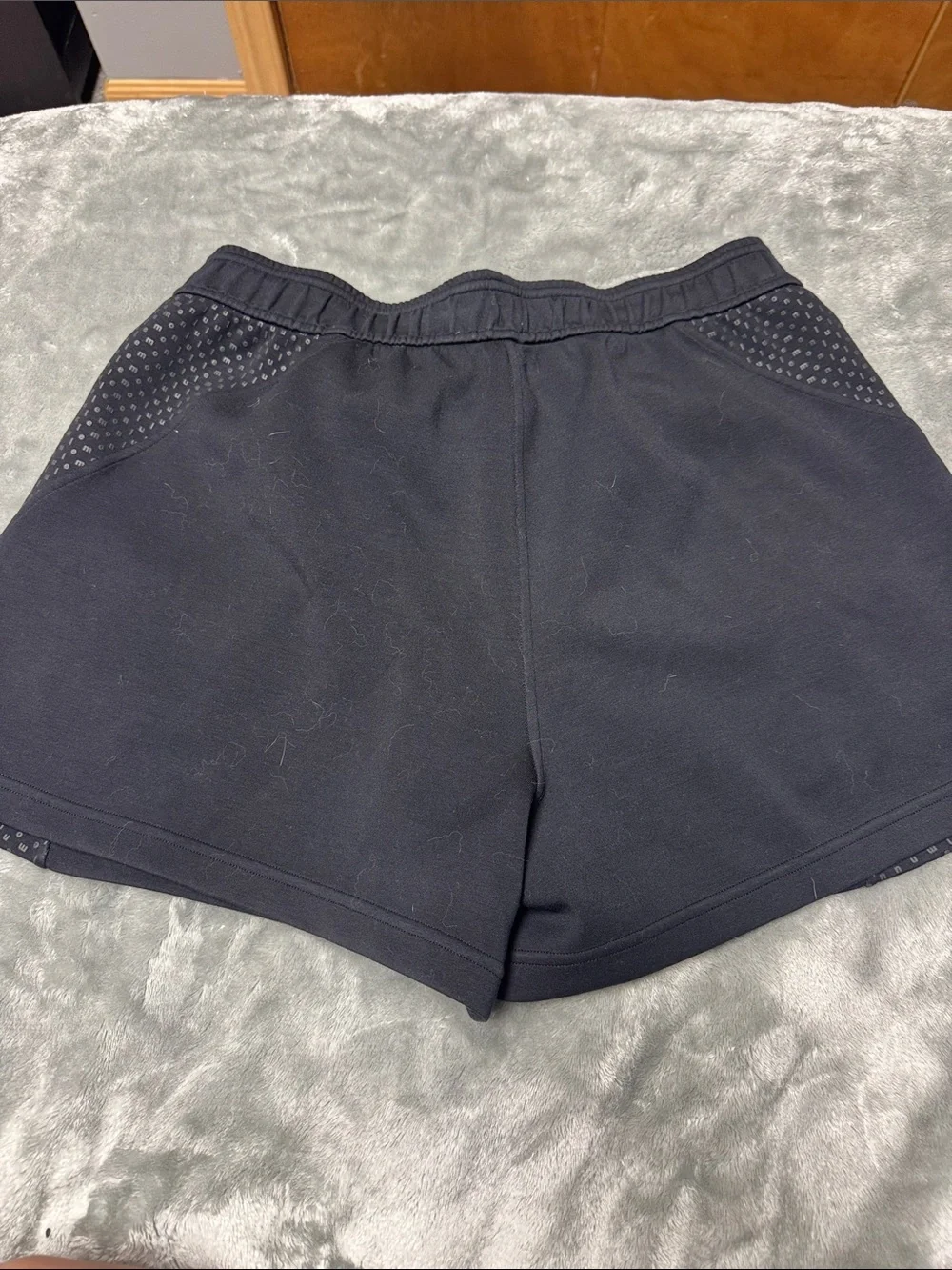 lululemon athletica Black Athletic Shorts with Perforated Side Panels